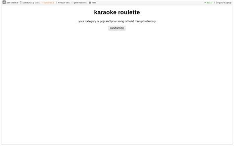 karaoke roulette|karaoke roulette ― Perchance Generator.